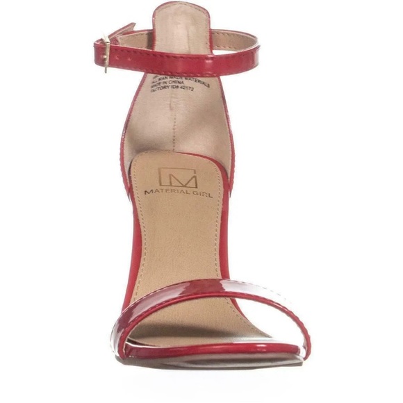 New Material Girl Blaire Slim Strap Evening Pumps High Heel RED  Size 9.5 M - Picture 4 of 9
